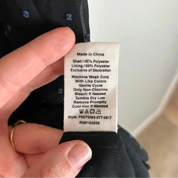 Avec Les Filles High Low Dress Black Sleeveless Bow Neck Size XL - Picture 5 of 9